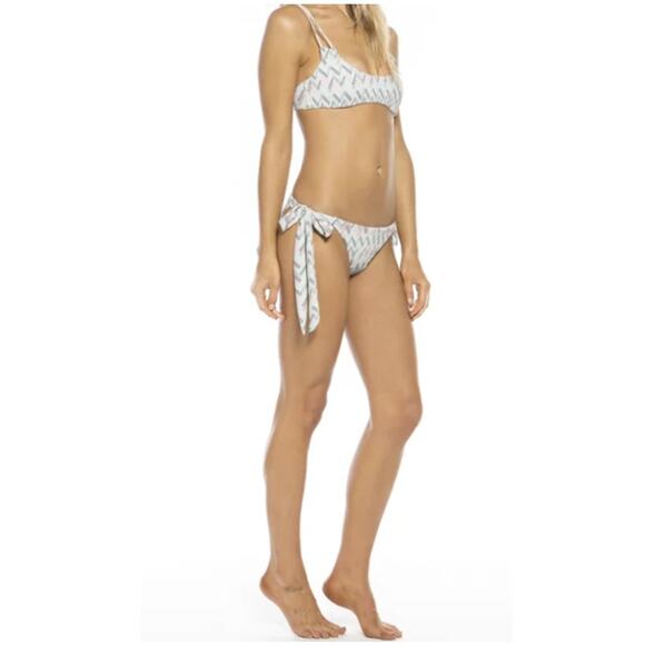 Tori Praver x Target Seafoam Textured 2-piece Swimsuit Geometric Pink Print NEW - Picture 12 of 13